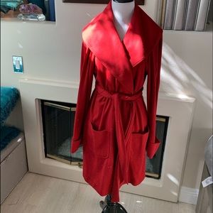 Red wool coat